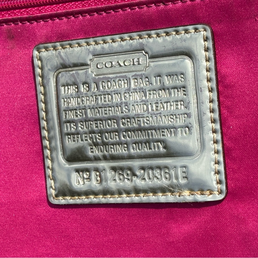 COACH Poppy Metallic Gold Shoulder Bag - Picture 6 of 17